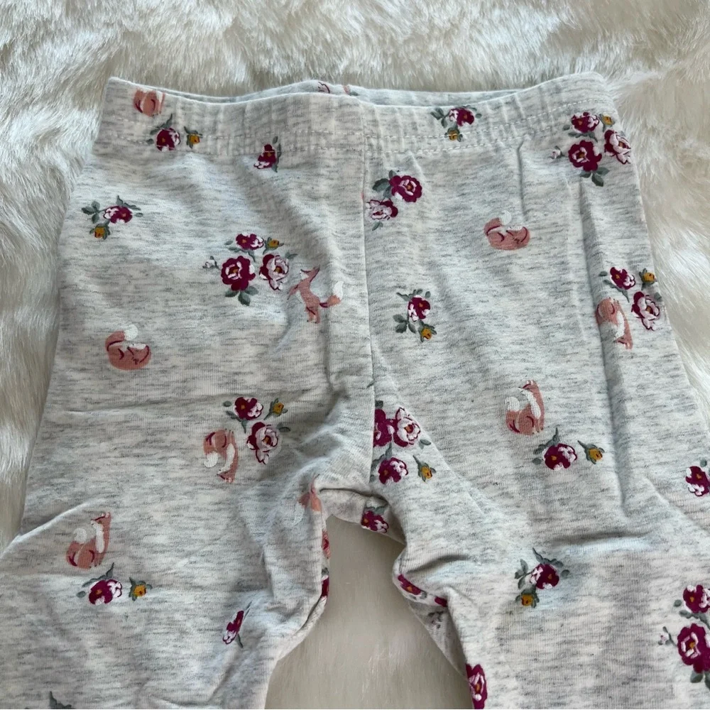 Baby 2-Piece Long-Sleeve Tee & Fox Legging Set 6‎ Months